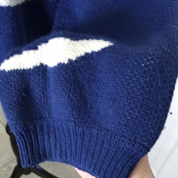 ❤️3X20 Cloud Pattern Drop Shoulder Blue Knit Cardigan | XL - Picture 6 of 13